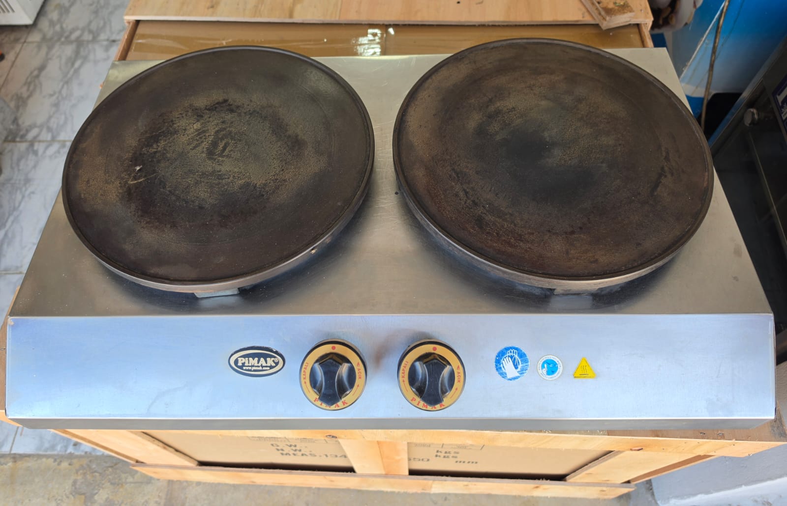 Crêpière double pimak gaz