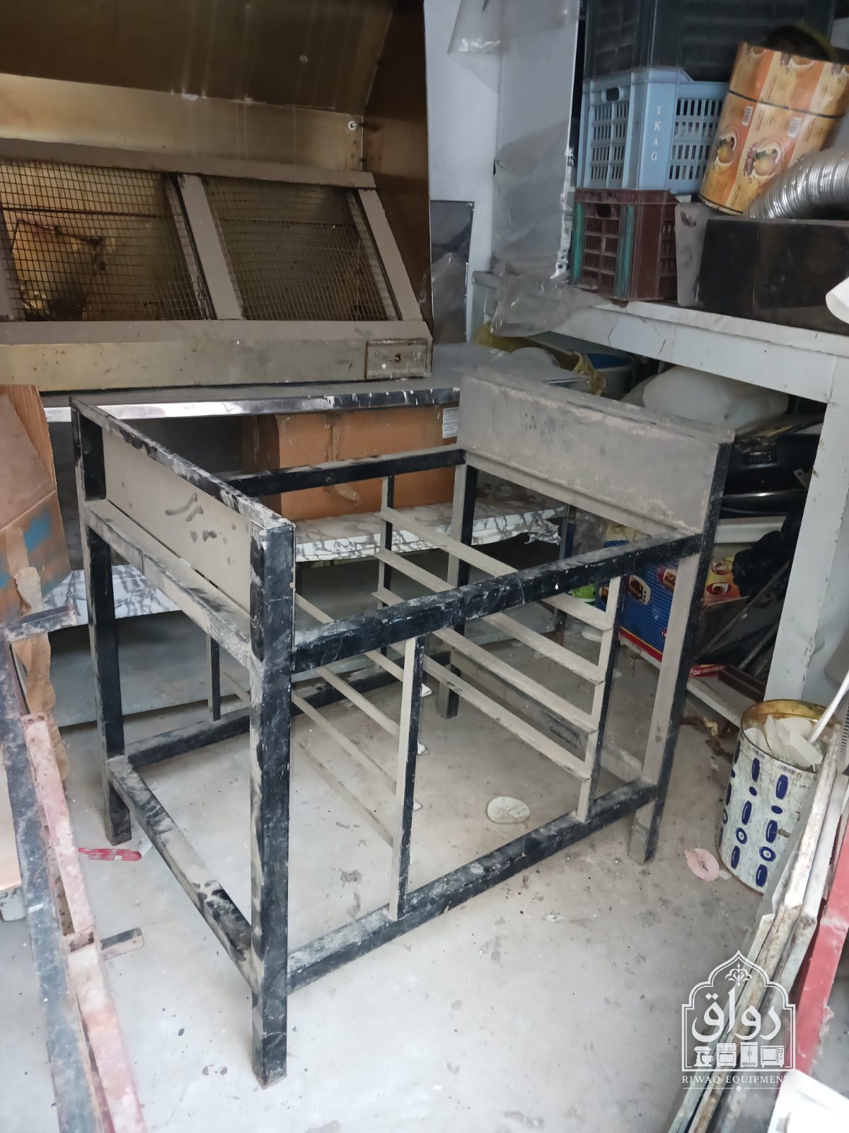 Table support pour four — structure métallique — miniature 2