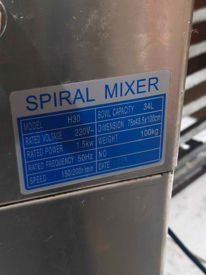Pétrin spirale 34 l Neuf l inox — miniature 5